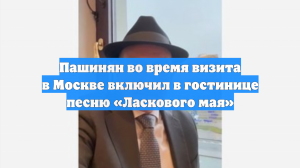 Пашинян во время визита в Москве включил в гостинице песню «Ласкового мая»