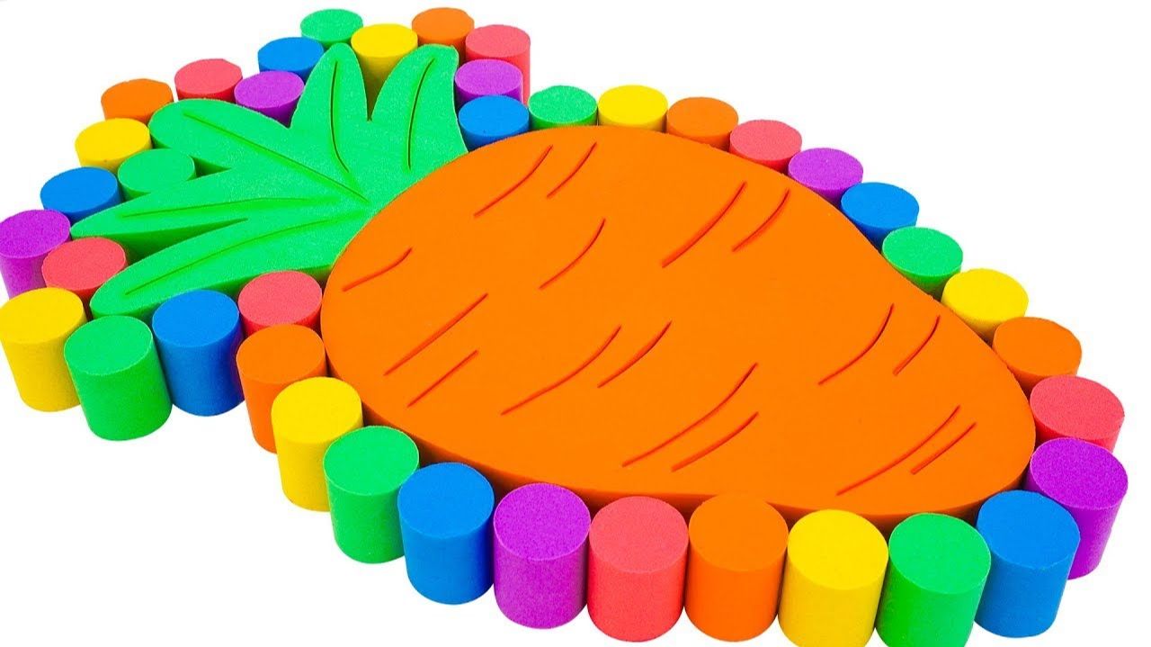 ЛЕПИМ МОРКОВКУ ИЗ КИНЕТИЧЕСКОГО ПЕСКА ВИДЕОЛЕПКА ВИДЕО МУЛЬТИКИ ДЛЯ ДЕТЕЙ КАНАЛ ИГРАЛКИ-ЗАЛИПАЛКИ