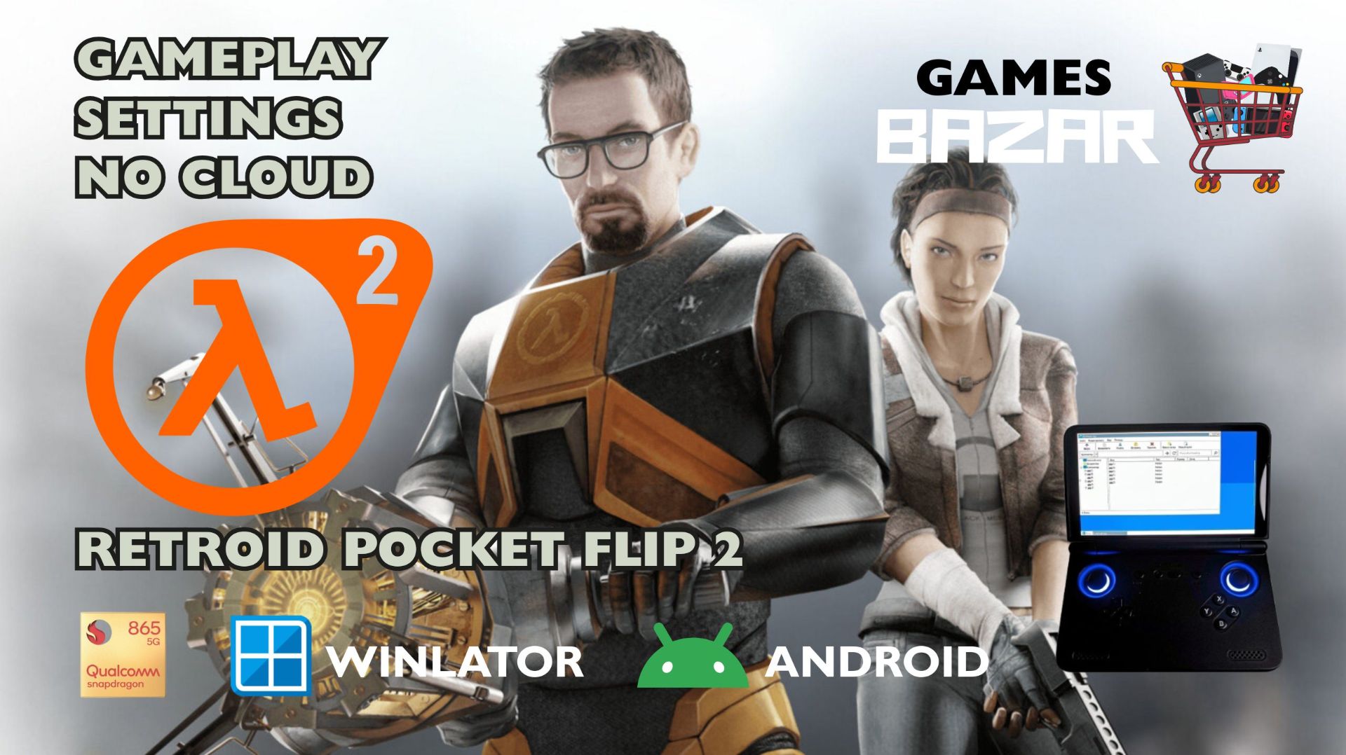 Half Life 2 на андроид настройки Winlator v10.1Retroid pocket flip 2halflife2  2 winlator