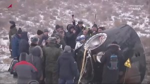 Посадка корабля 🚀 🚀🚀  Союз МС-27 "Soyuz MS-27 landing" +4K HDR