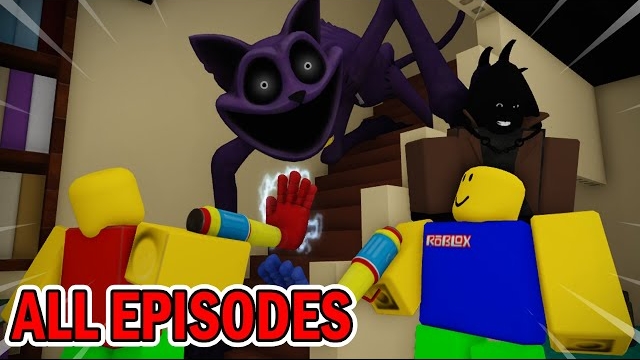 СТРАННЫЙ СТРОГИЙ ПАПА ПРОТИВ КОШАЧЬЕЙ СНАСТИ ИЗ POPPY PLAYTIME! (ВСЕ ВЫПУСКИ) Анимация Roblox