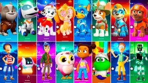 Мультики для Детей Щенячий Патруль Tiles Hop - РОБОПЁС, МАРШАЛЛ, СКАЙ, ГОНЩИК, ТРАКЕР