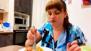 На ужин курочка из духовки/  еда на камеру /