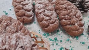 Печенье шоколадное Шишки к чаю!🎄Печенье на Новый год и Рождество!🎄