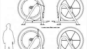Вьюшка F с  ручным  приводом и ленточным тормозом. Чертёж.