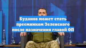Буданов может стать преемником Зеленского после назначения главой ОП