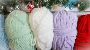 ОЧЕНЬ ПРОСТО И КРАСИВО ёлочные игрушки из плюшевой пряжи, новогодние игрушки своими руками.