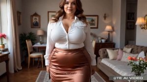 Natural Older Women Over 40 - How to Style Satin Miniskirts with Elegant Blouses