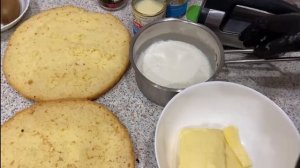 Бисквитно-кремовый торт Кудряш (День-ночь) с заварным кремом