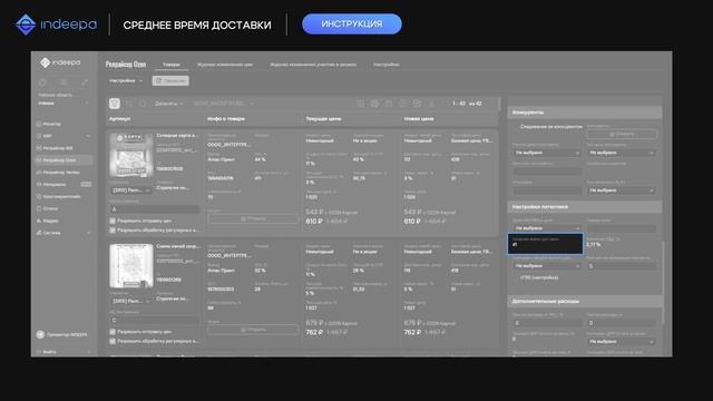 Среднее время доставки