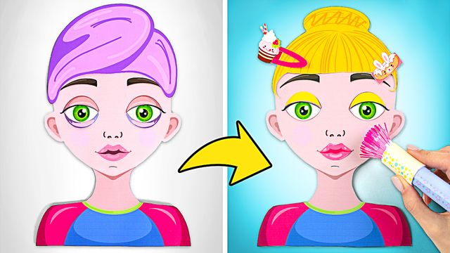 💄 Бумажный салон красоты ✂️ Удивительное преображение куклы!