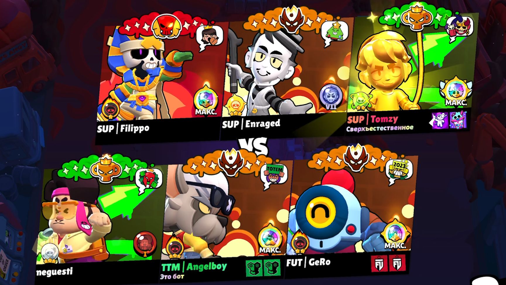 ANGELBOY GUESTI GERO vs TOMZY FILIPPO ENRAGED #brawlstars