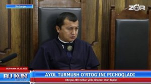 AYOL TURMUSH O‘RTOG‘INI PICHOQLADI