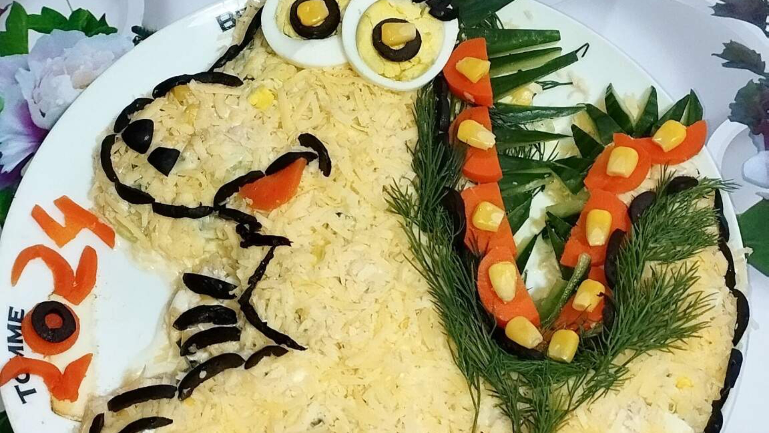 Салат на новогодний стол 🌲 #рецептысалатов