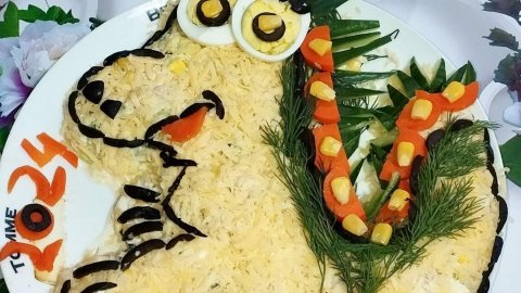 Салат на новогодний стол 🌲 #рецептысалатов