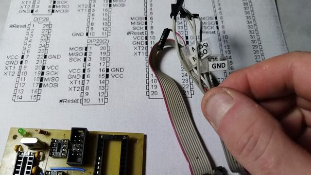 Программатор AVRISP  панельки для микроконтроллеров