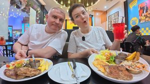 Мукбанг ОБМЫЛИ покупки) ОбЖОР огромными СТЕЙКАМИ! Где поесть вкусное МЯСО в Паттайе? Ужин в Таиланде