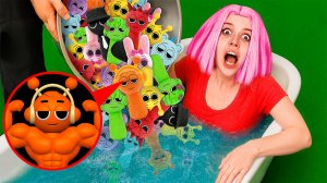 я кинул в ванну БОМБОЧКИ ВСЕХ SPRUNKI в 3:00 НОЧИ !!