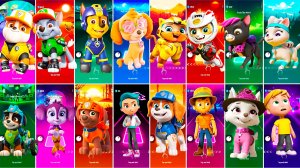 Мультики для Детей Щенячий Патруль Tiles Hop - КРЕПЫШ, РОККИ, ГОНЩИК, СКАЙ