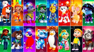 Мультики для Детей Щенячий Патруль Tiles Hop - ЗУМА, РОККИ, ГОНЩИК, МАРШАЛЛ, СКАЙ