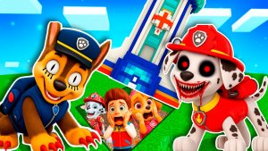 ПРЯЧУСЬ ПОД БАЗОЙ от МАРШАЛ EXE и ГОНЩИК EXE с ЩЕНЯЧИЙ ПАТРУЛЬ в МАЙНКРАФТ