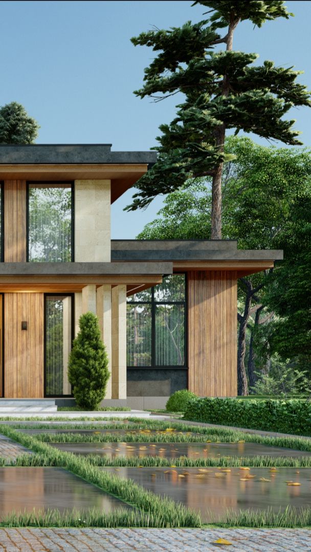 Современный двухэтажный  дом смотреть онлайн