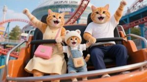 Рыжий котенок путешествует по Японии с мамой Кошкой ✈️, Приготовьтесь к прощанию с папой котом 💼