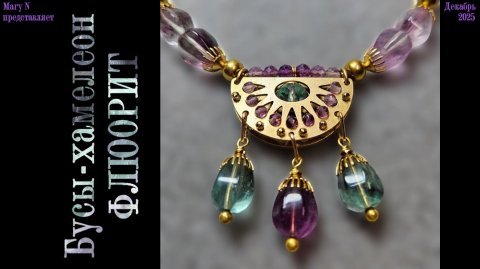 Бусы - хамелеон. Флюорит