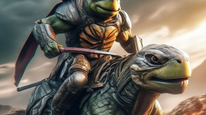 Черепаха-наездник (первый раз на родео)