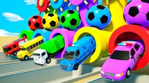 Мультики про машинки - Детские песенки Пять маленьких обезьянок прыгают на кровати Прыгают в бассейн