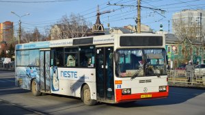 Автобус Mercedes-Benz O405 (АН 558 22). Покатушки по Барнаулу. / Ride on the Mercedes-Benz O405 bus.