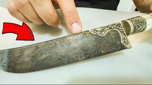 НОЖ, острый как бритва! Заточка кинжала из дамасской стали!