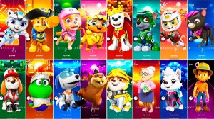 Мультики для Детей Щенячий Патруль Tiles Hop - ГОНЩИК, СКАЙ, МАРШАЛЛ, РОККИ