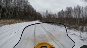 часть 1 Снегоход stels ставр .Первый снег, первый, покатушка.