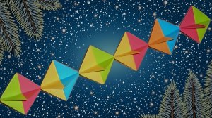 Сделать бумажную гирлянду на новый год