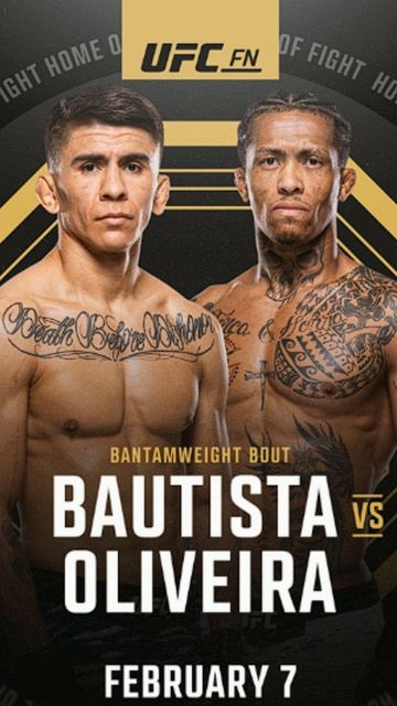 Баутиста VS Оливейра 07.02.2026 #shorts #мариобаутиста #винисиусоливейра #баутистаоливейра #ufc