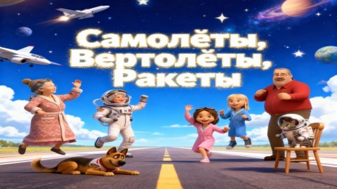 Воздушный транспорт для детей | Самолёты, Вертолёты, Ракеты | Развивающий мультфильм о том