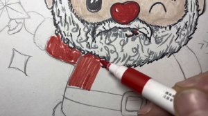 Рисуем деда мороза