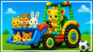 Мультики для детей и малышей. Волшебная Трансформация ярких воздушных шариков в машинки и грузовики