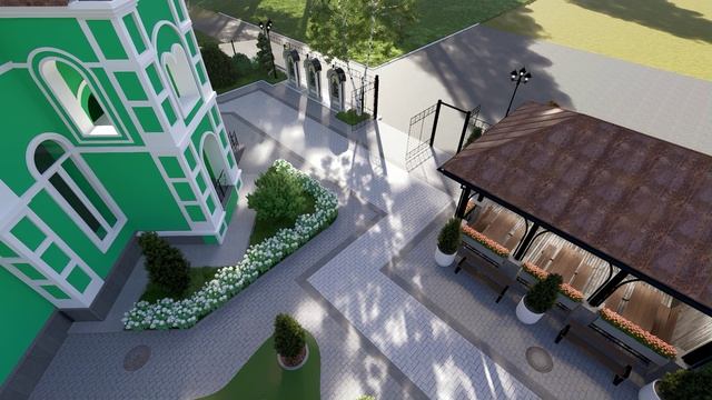 Благоустройство около Церкви имени Ксении Петербургской