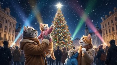 МИЛАЯ РОЖДЕСТВЕНСКАЯ ИСТОРИЯ ПРО КОТЯТОК! МИ-МИ КОТЯТКИ ВСТРЕЧАЮТ НОВЫЙ ГОД С СЕМЬЕЙ!