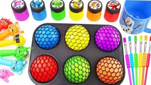 Мультики для малышей. Залипательный слайм из антистрессовых мячиков. Смотреть онлайн мультики детям.