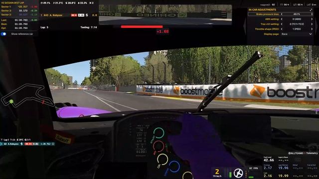 iRacing - Ferrari 296 GT3 - Adelaide - test drive