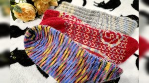 Носочное подключение 🧦🧶Три готовые работы❄️