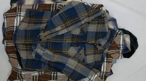 40725 Рубашки мужские фланель на мех подкладе, 8пак, camicie flanele imbotito 1/2, секонд (extra) оп