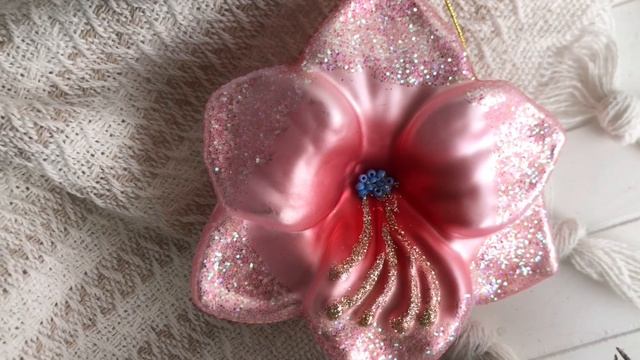 Ёлочная игрушка ВОЛШЕБНАЯ ФИАЛКА, стекло, 11 см, 4070131