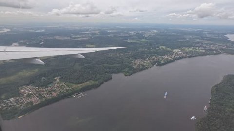 Полет над севером Москвы. Приземление в Шереметьево