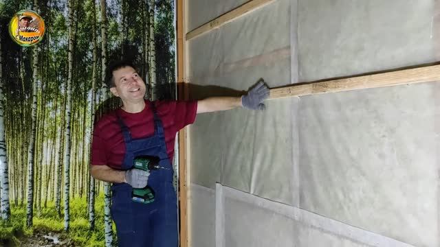 Обрешётка из бруса.Монтаж.Для последующего монтажа панелей ПВХ 5 часть смотреть онлайн