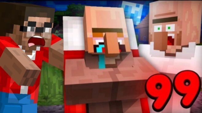 😨 ЭТОТ ЖИТЕЛЬ ПРОСПАЛ 99 ДНЕЙ В Minecraft...