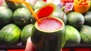 Идеальный арбузный смузи - уличная еда Бангкока